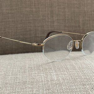 Anne Klein Women Eyeglasses Half Rim Frame Gold Tone 9022 K1117 49[]19 135